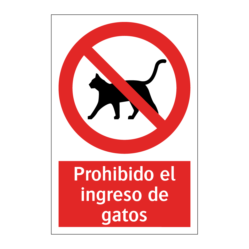 Prohibido el ingreso de gatos