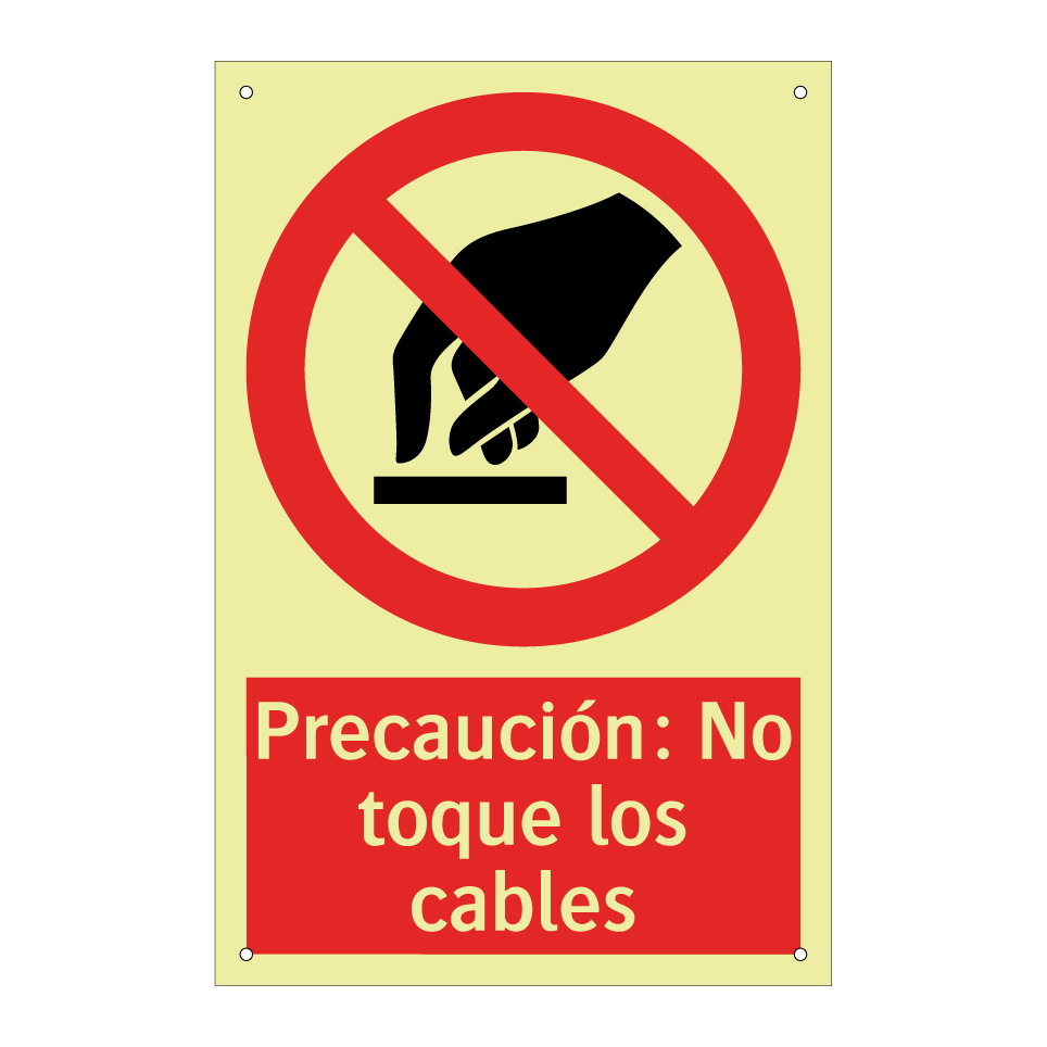 Precaución: No toque los cables
