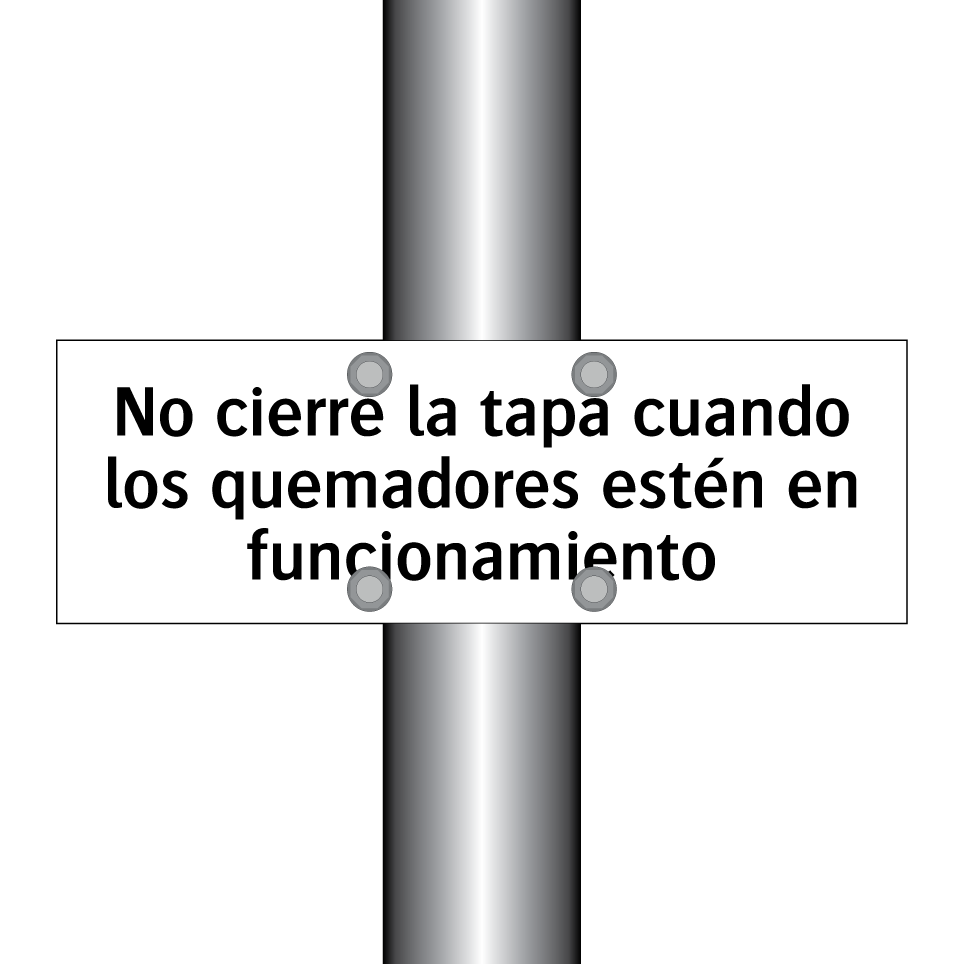 No cierre la tapa cuando los quemadores estén en funcionamiento