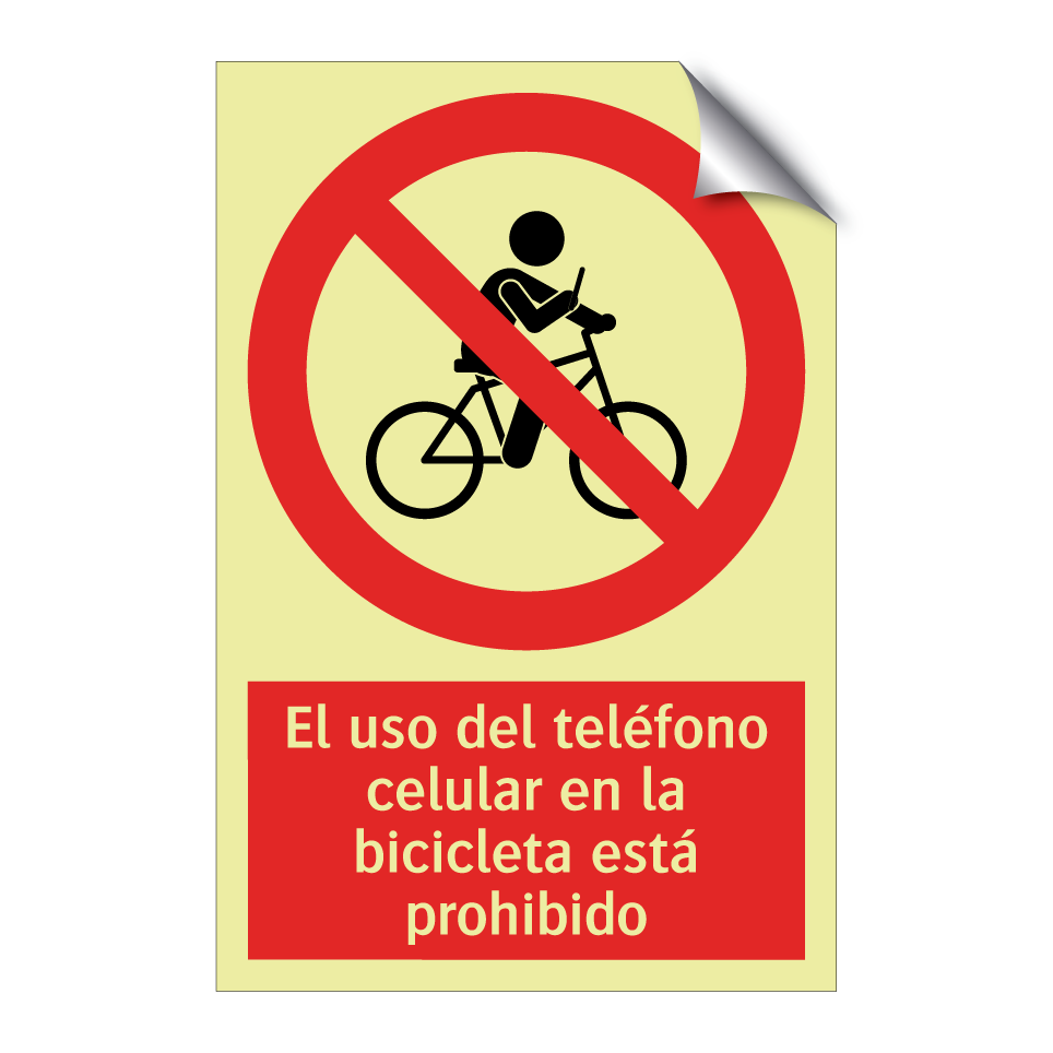 El uso del teléfono celular en la bicicleta está prohibido