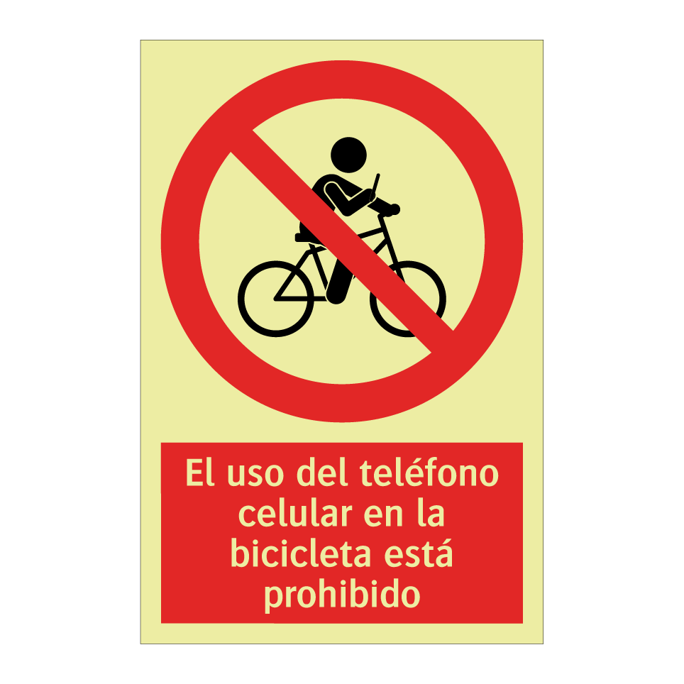 El uso del teléfono celular en la bicicleta está prohibido
