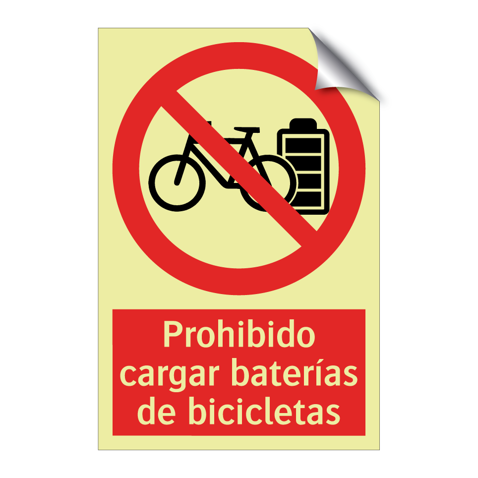 Prohibido cargar baterías de bicicletas