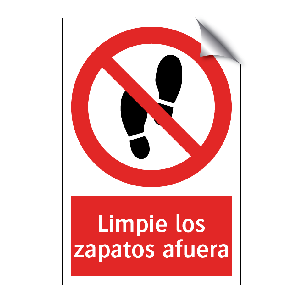 Limpie los zapatos afuera