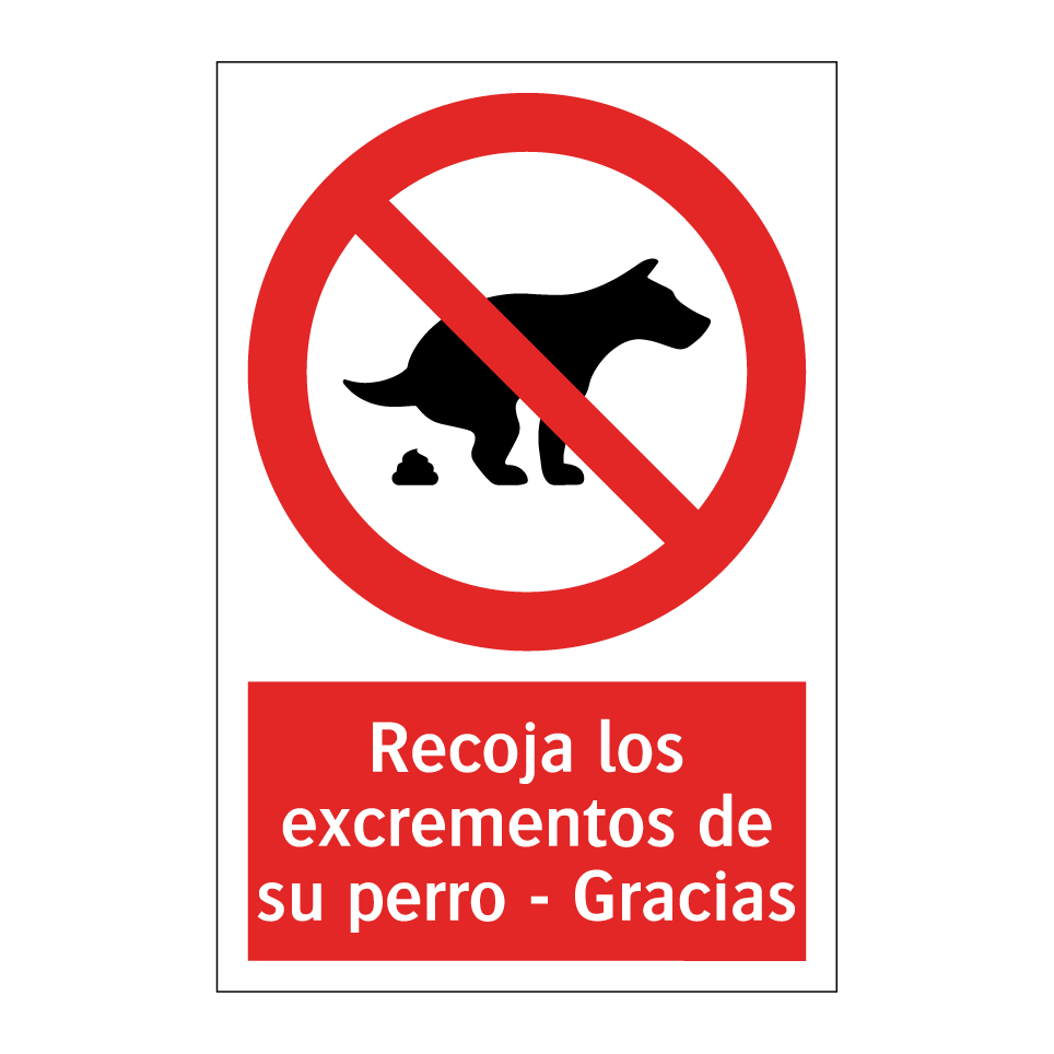 Recoja los excrementos de su perro - Gracias
