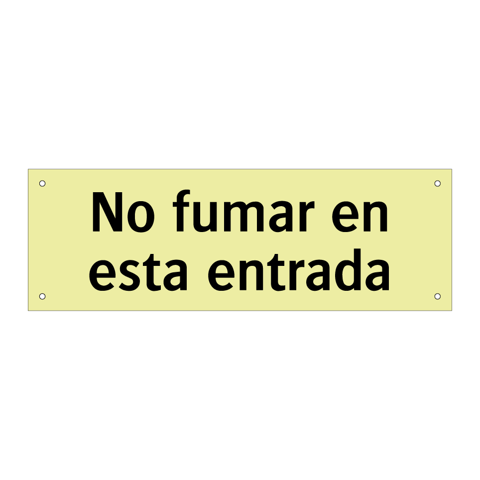 No fumar en esta entrada