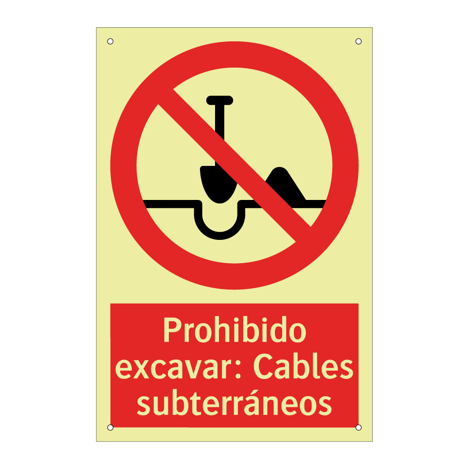 Prohibido excavar: Cables subterráneos