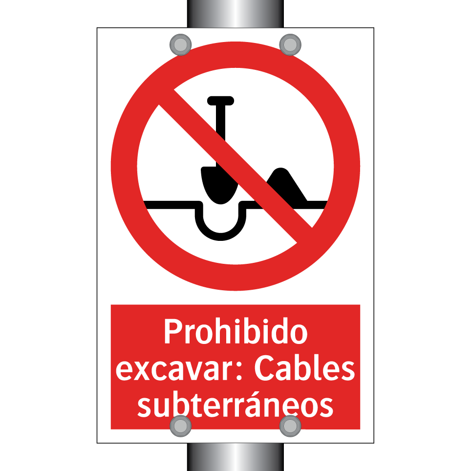 Prohibido excavar: Cables subterráneos