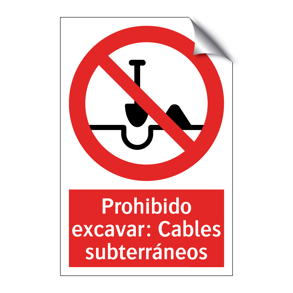 Prohibido excavar: Cables subterráneos