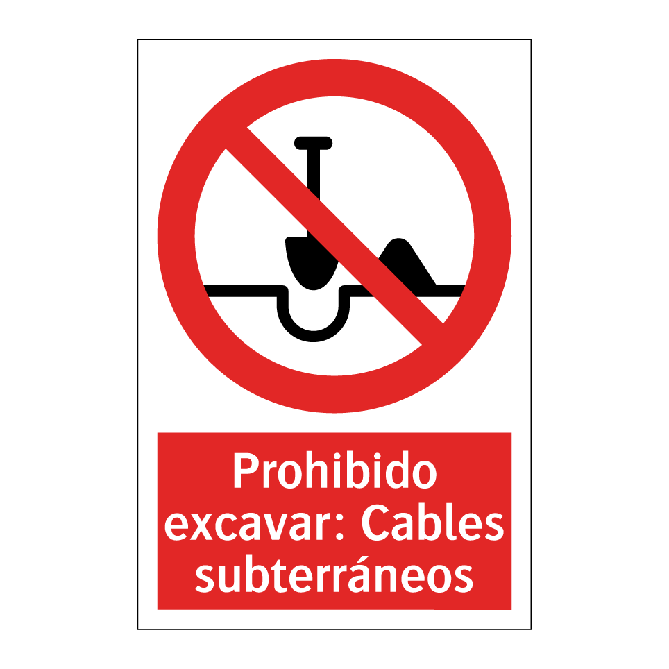 Prohibido excavar: Cables subterráneos