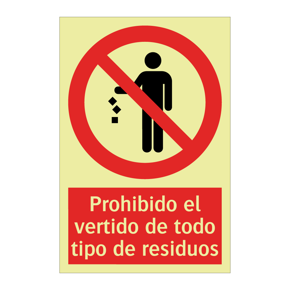 Prohibido el vertido de todo tipo de residuos