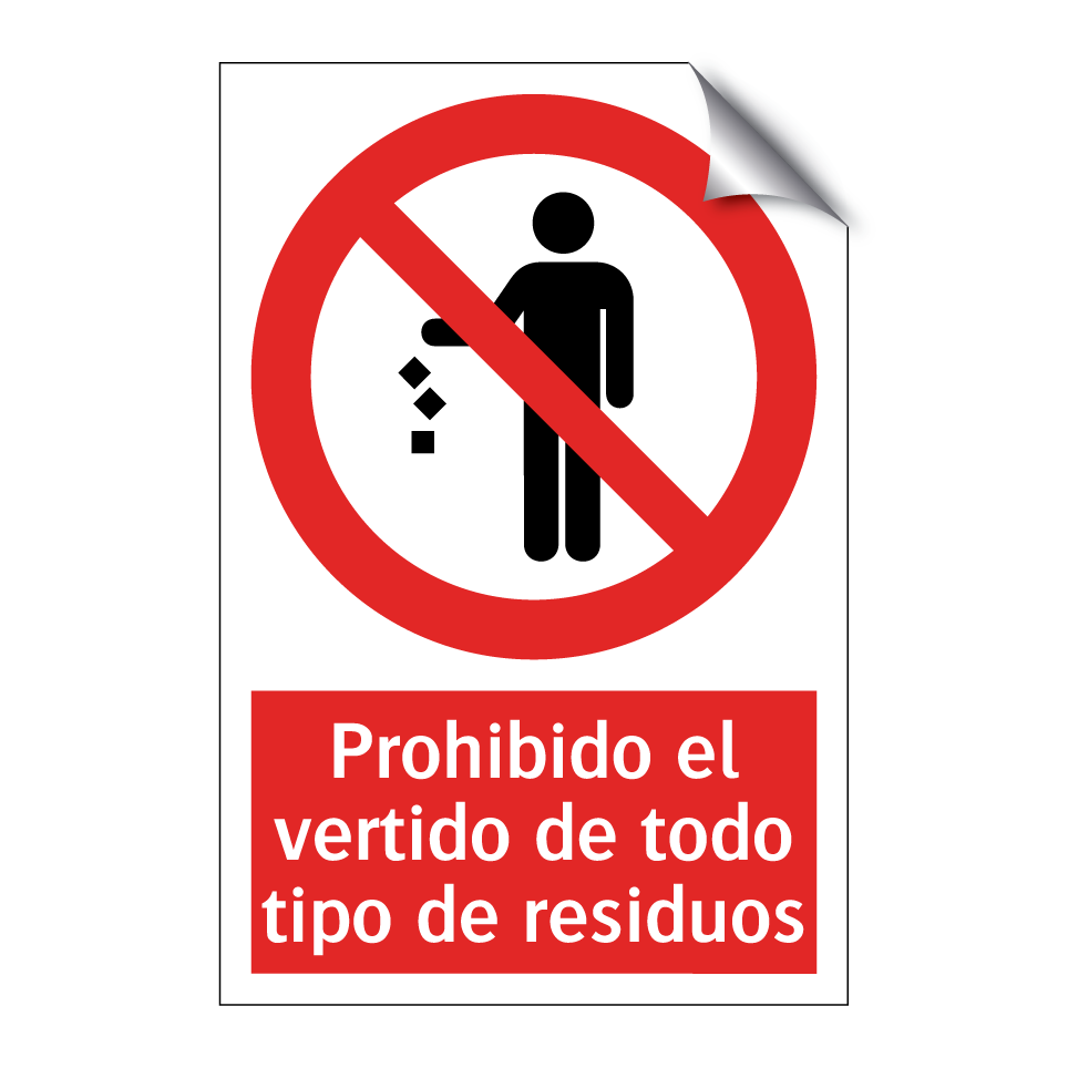 Prohibido el vertido de todo tipo de residuos