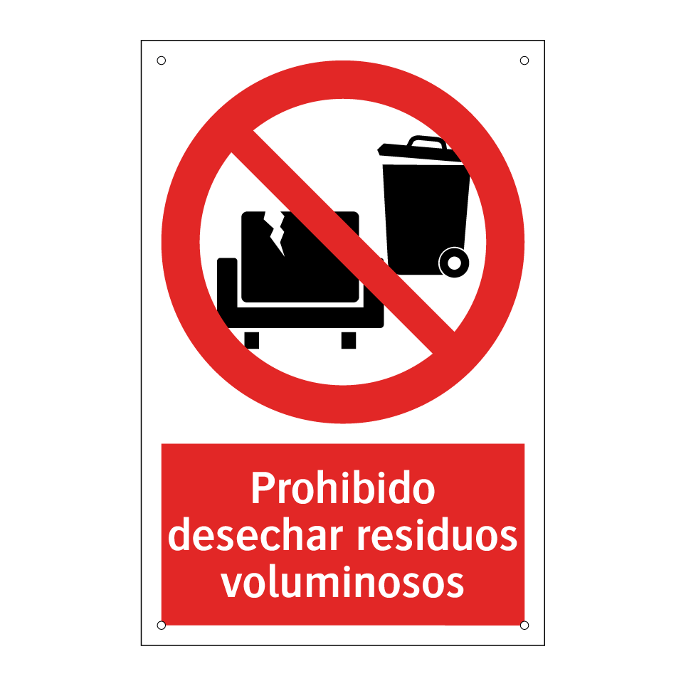 Prohibido desechar residuos voluminosos