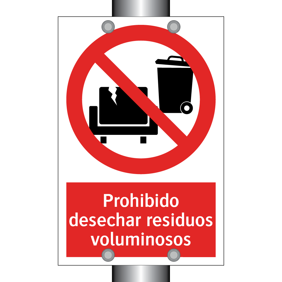 Prohibido desechar residuos voluminosos