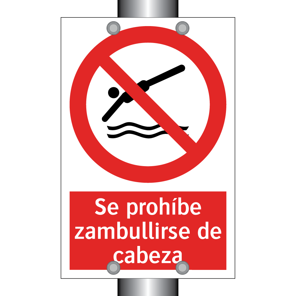 Se prohíbe zambullirse de cabeza