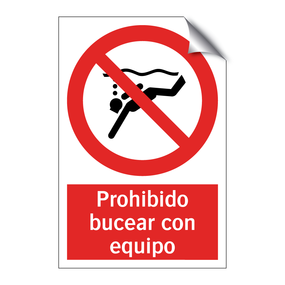 Prohibido bucear con equipo