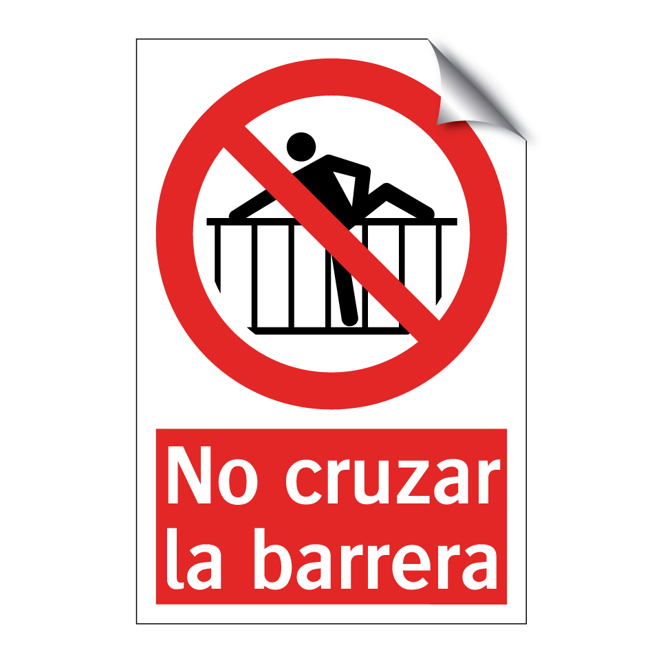 No cruzar la barrera