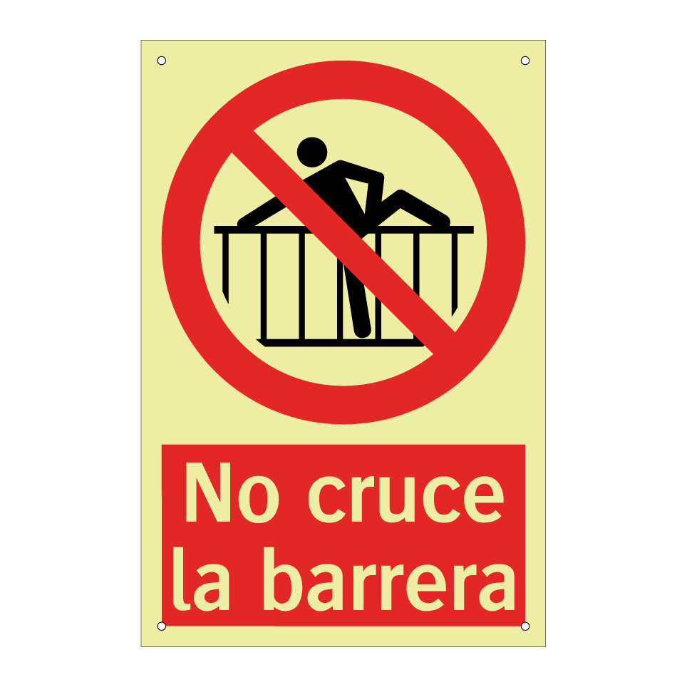 No cruce la barrera