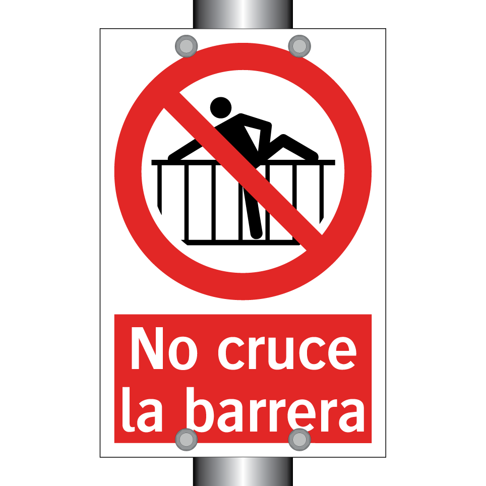 No cruce la barrera