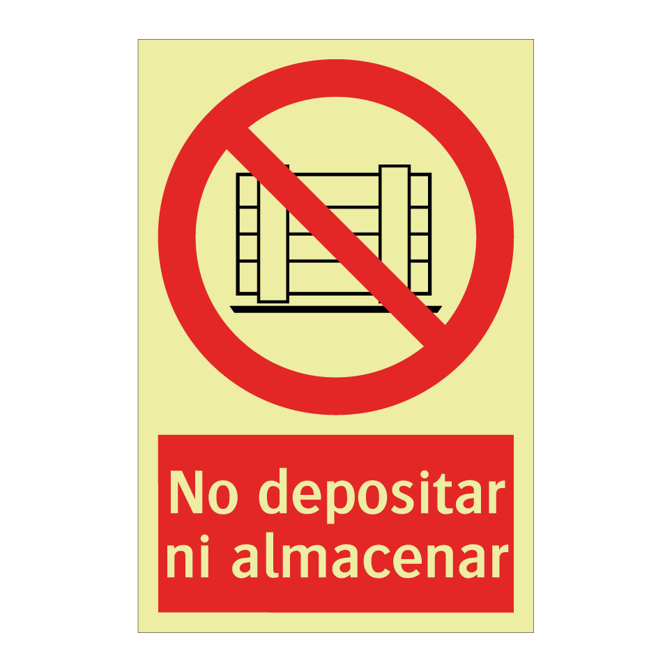 No depositar ni almacenar