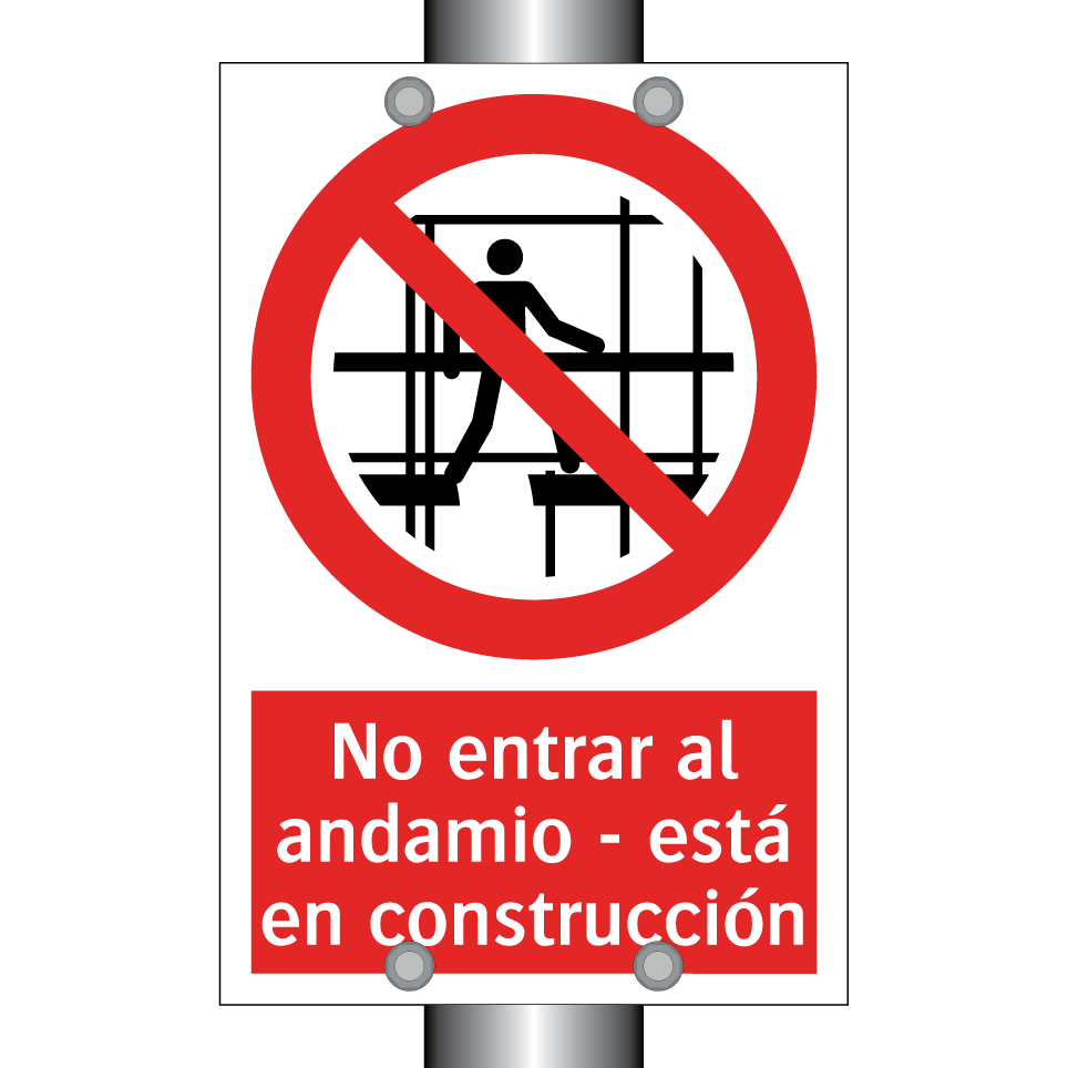 No entrar al andamio - está en construcción