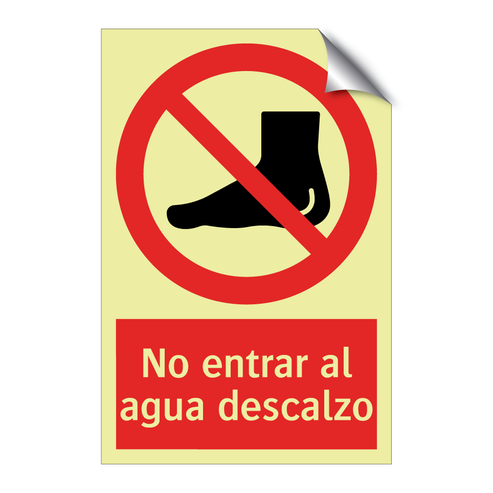 No entrar al agua descalzo