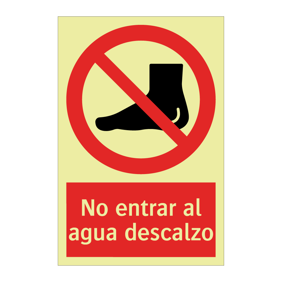 No entrar al agua descalzo