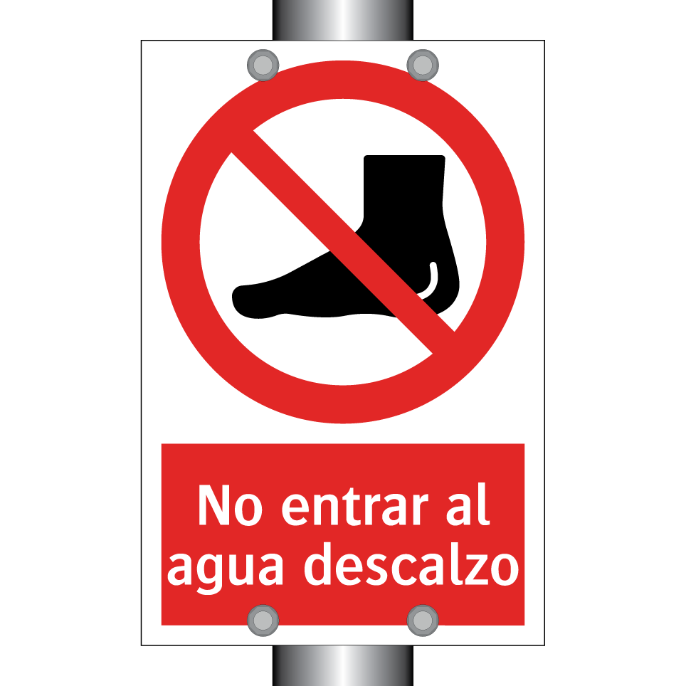 No entrar al agua descalzo