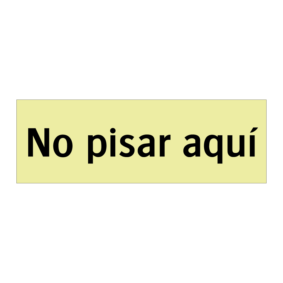 No pisar aquí