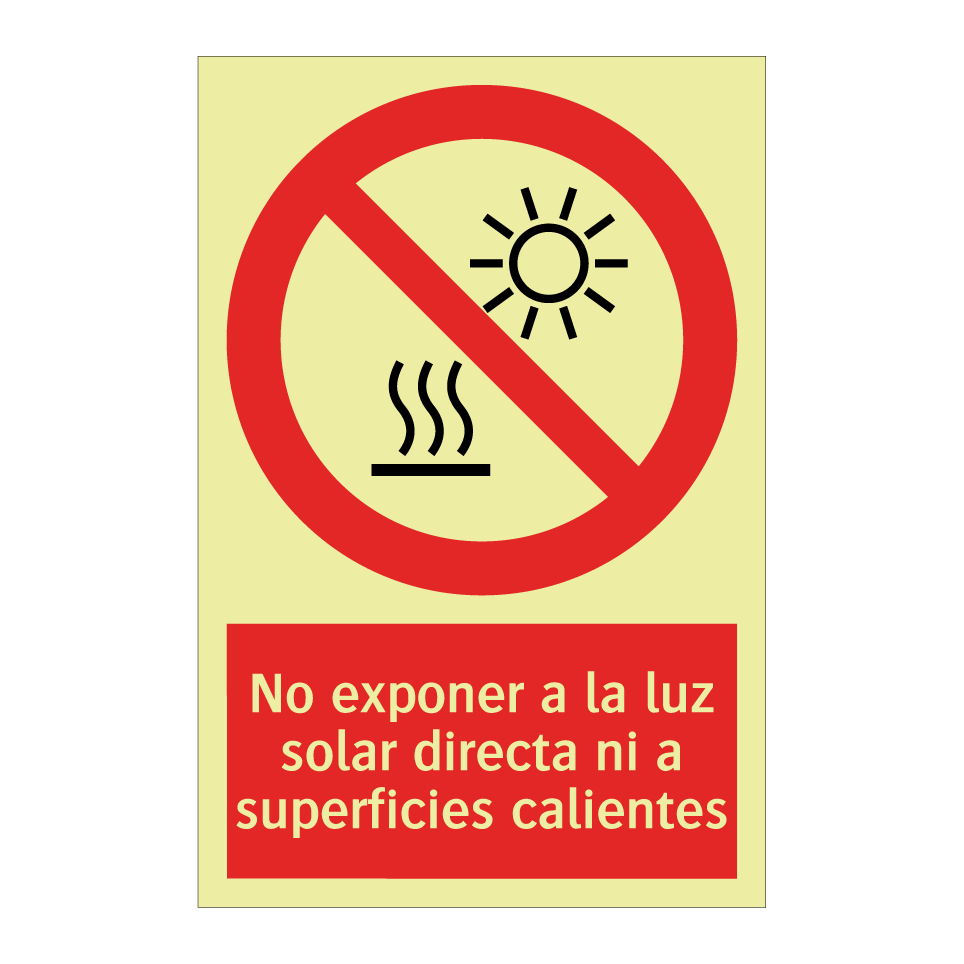 No exponer a la luz solar directa ni a superficies calientes