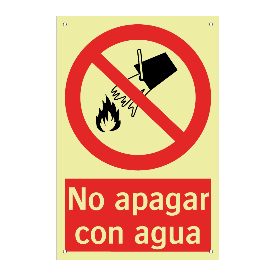 No apagar con agua