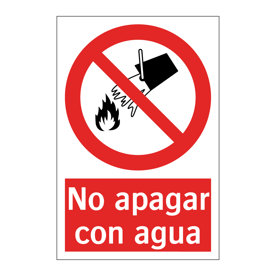 No apagar con agua