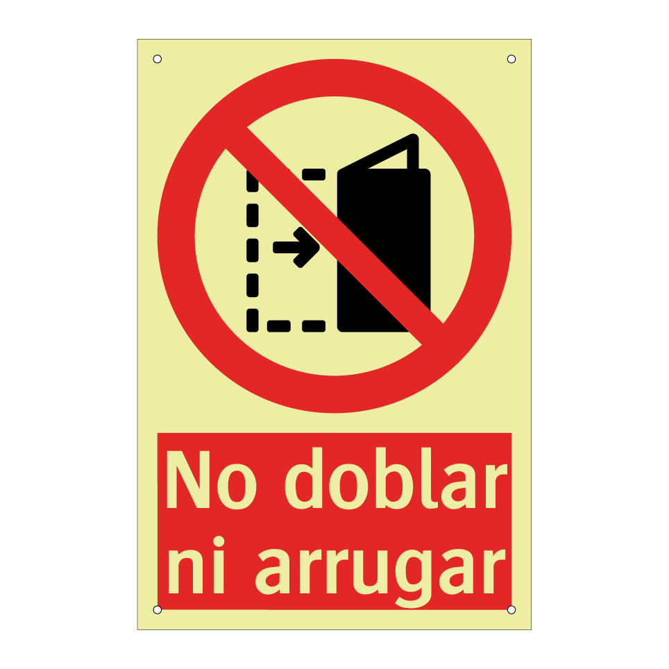 No doblar ni arrugar