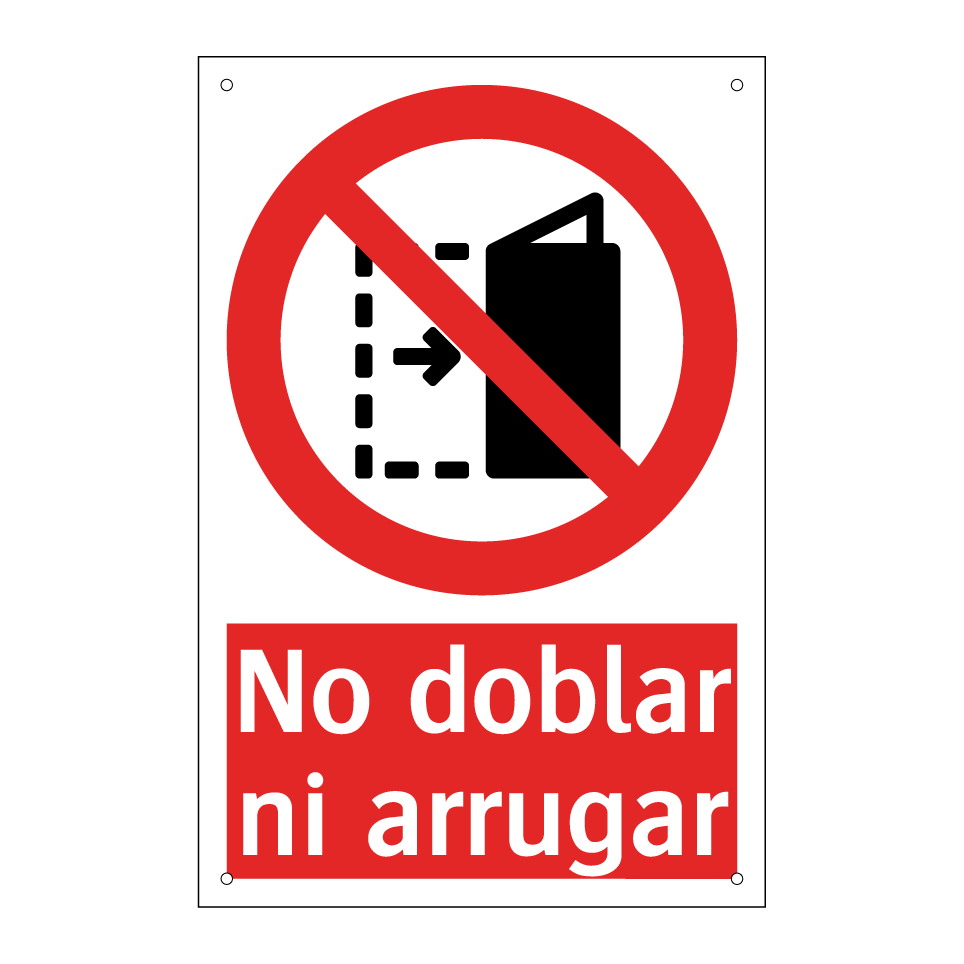 No doblar ni arrugar