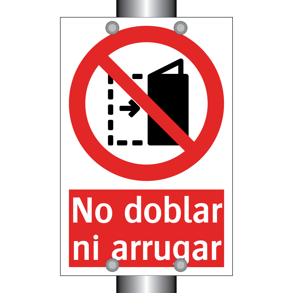 No doblar ni arrugar