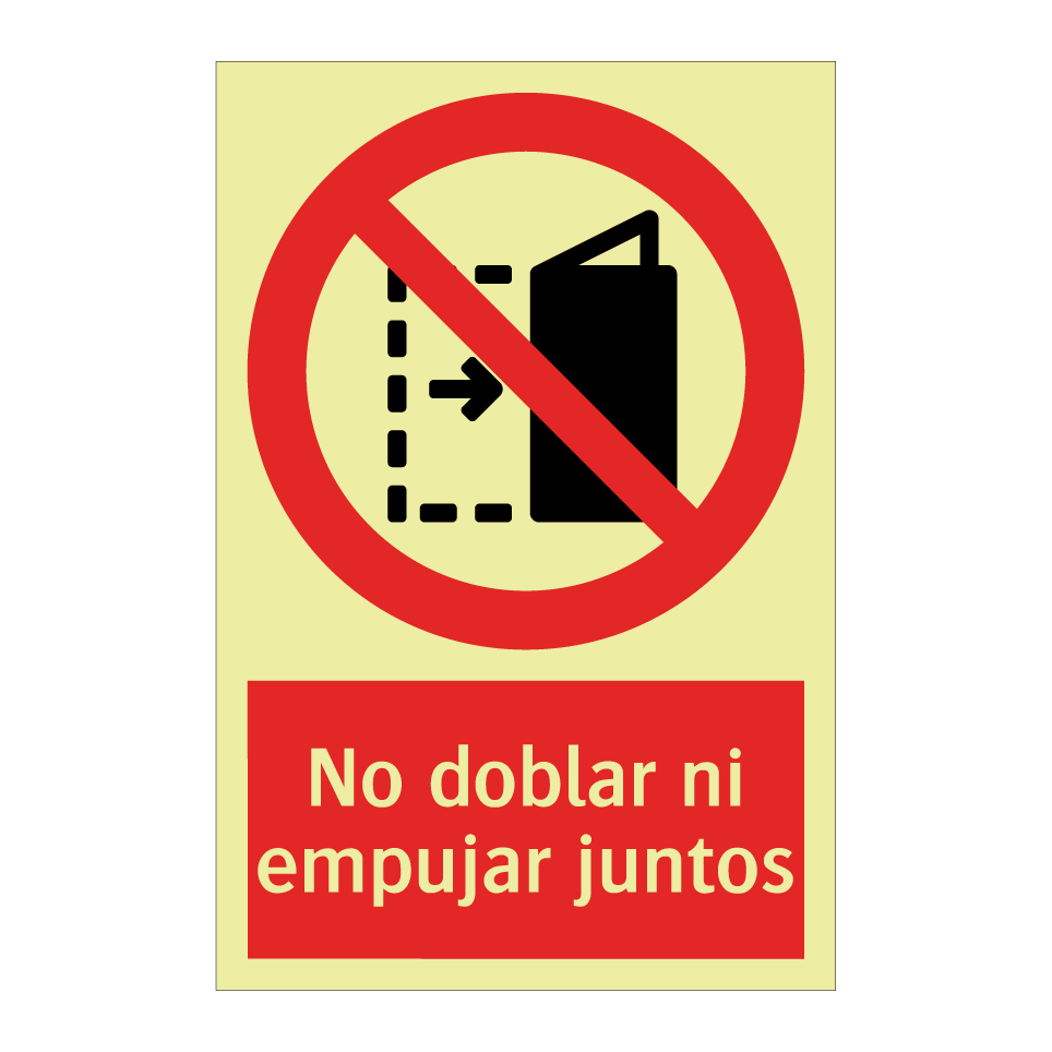 No doblar ni empujar juntos