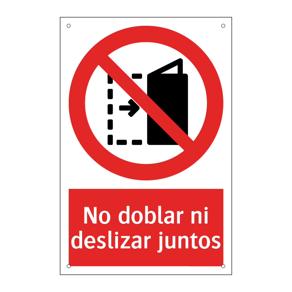 No doblar ni deslizar juntos