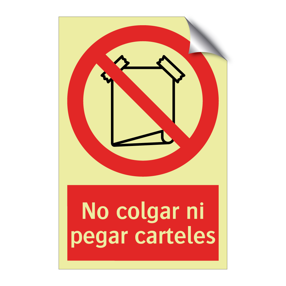 No colgar ni pegar carteles