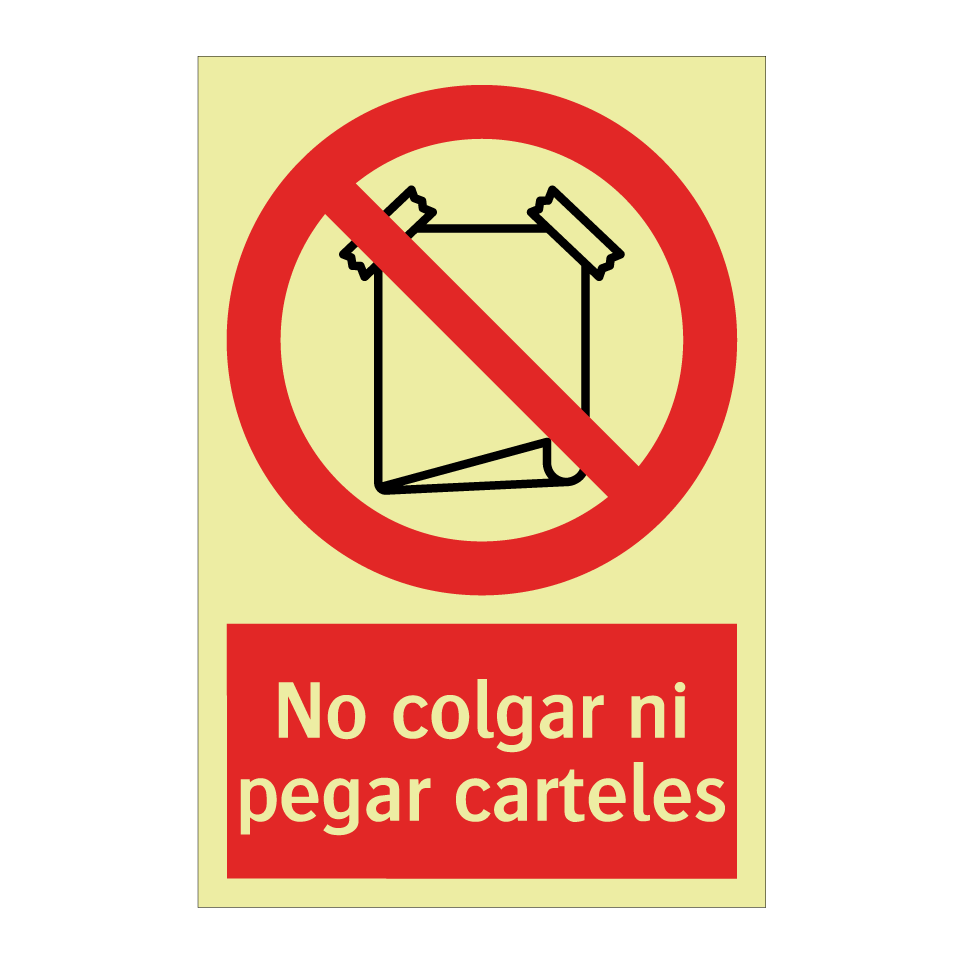 No colgar ni pegar carteles
