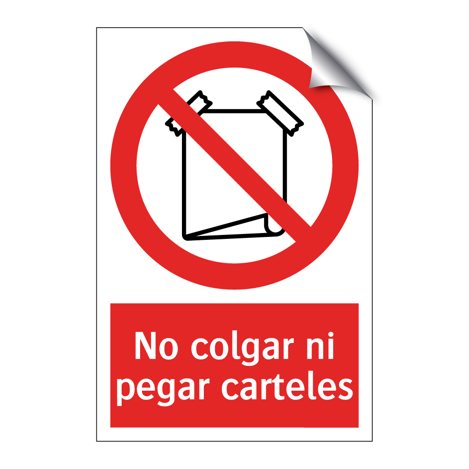 No colgar ni pegar carteles