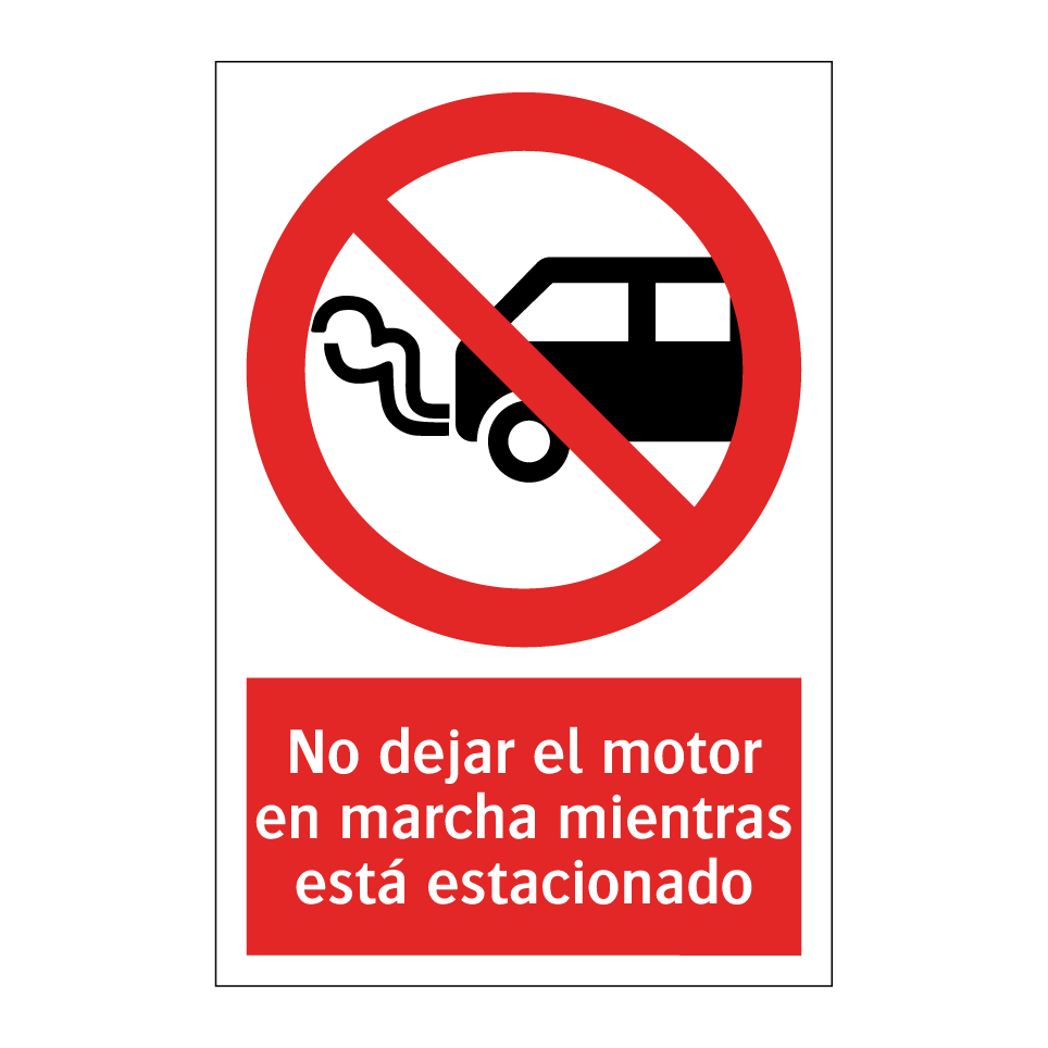 No dejar el motor en marcha mientras está estacionado