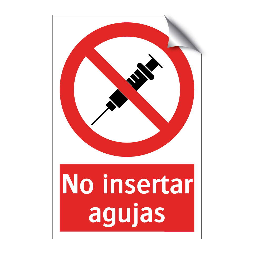 No insertar agujas