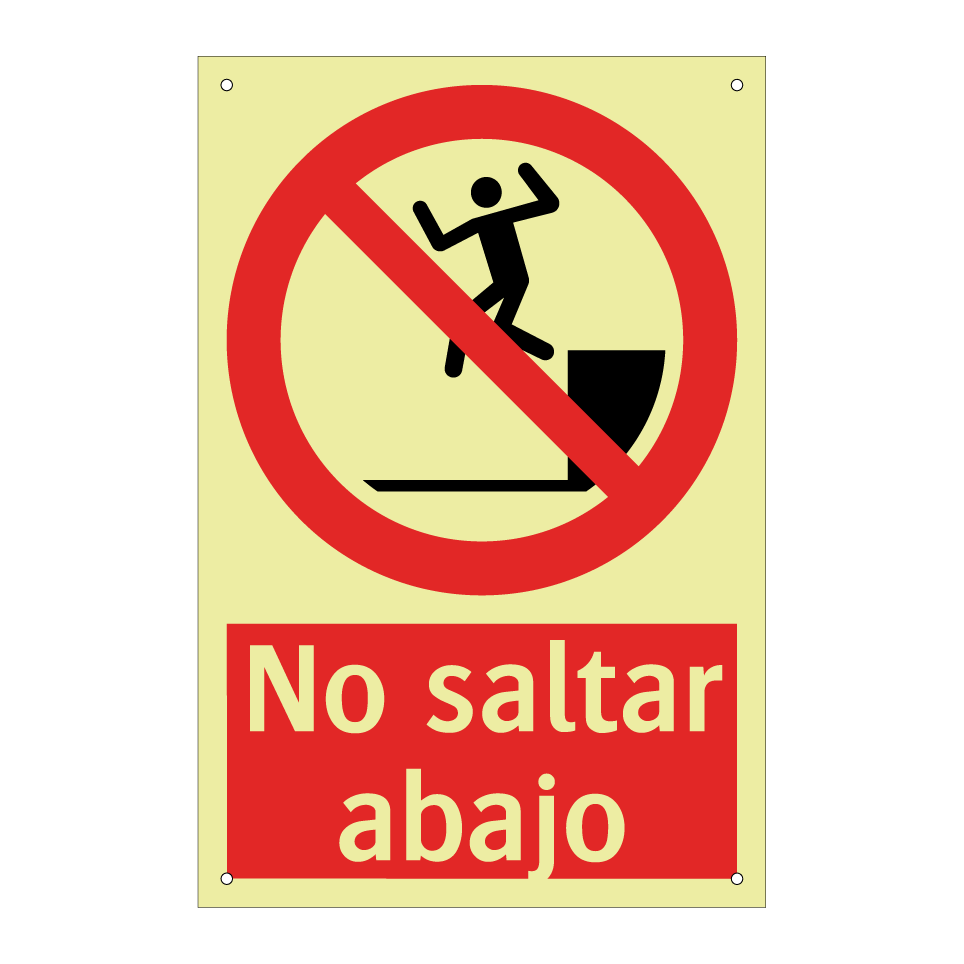 No saltar abajo