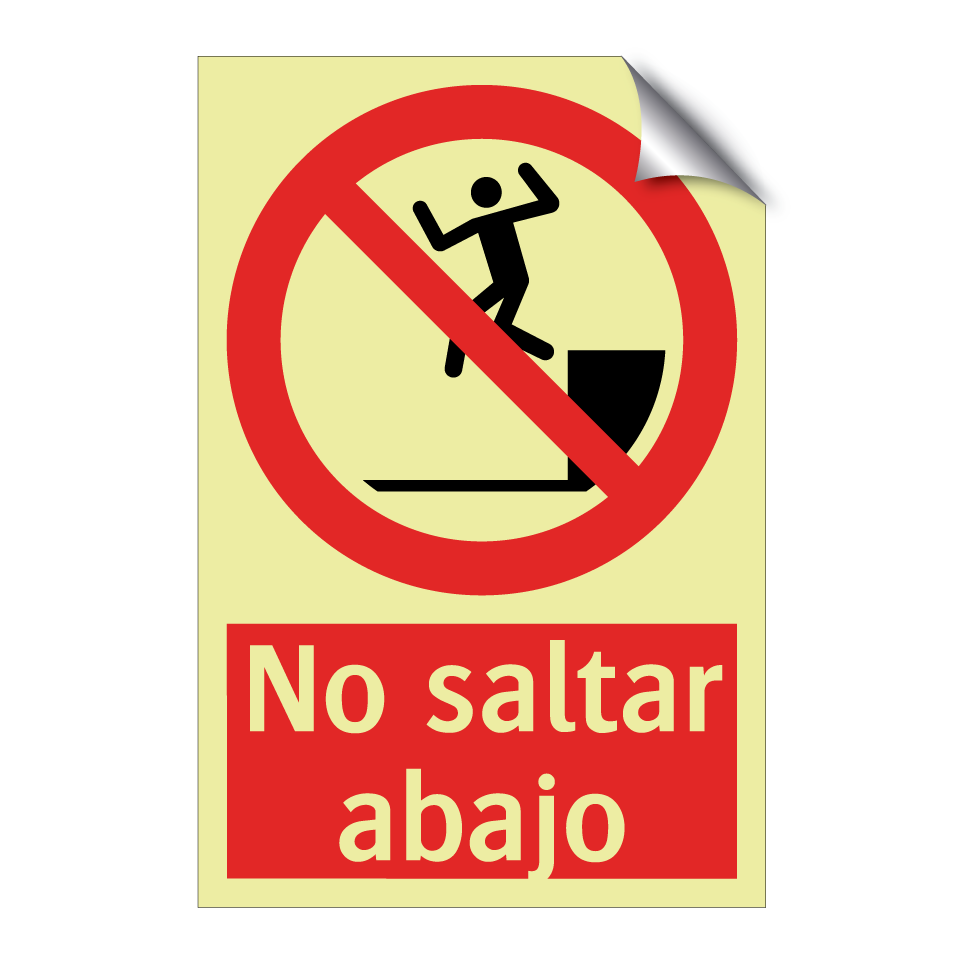 No saltar abajo