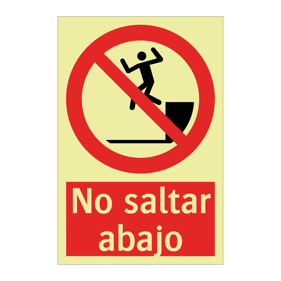 No saltar abajo