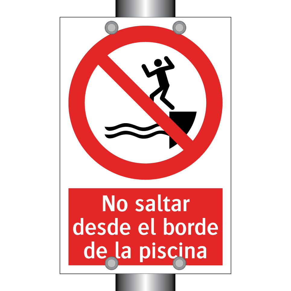 No saltar desde el borde de la piscina