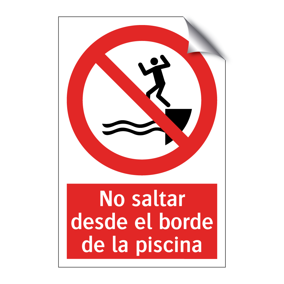No saltar desde el borde de la piscina
