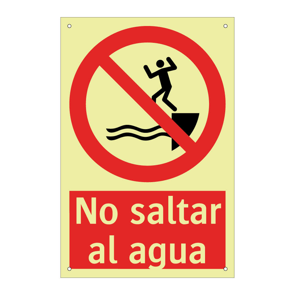 No saltar al agua