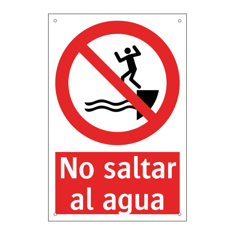 No saltar al agua
