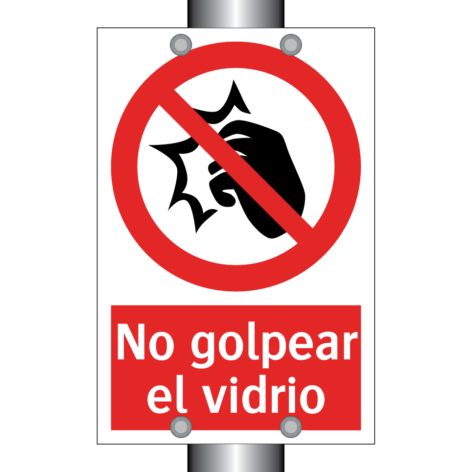 No golpear el vidrio