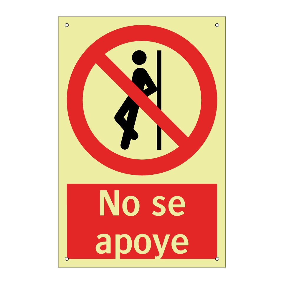 No se apoye